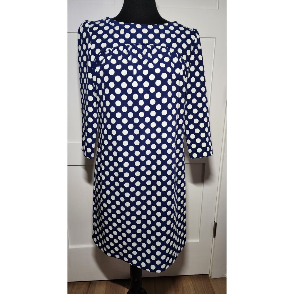 Zara Woman Polka Dot Shift Dress 3/4 Sleeve Womens Size M